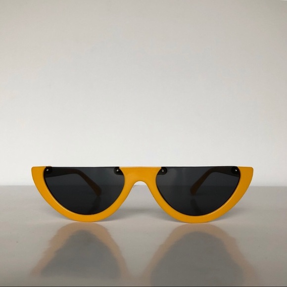 retro half frame sunglasses